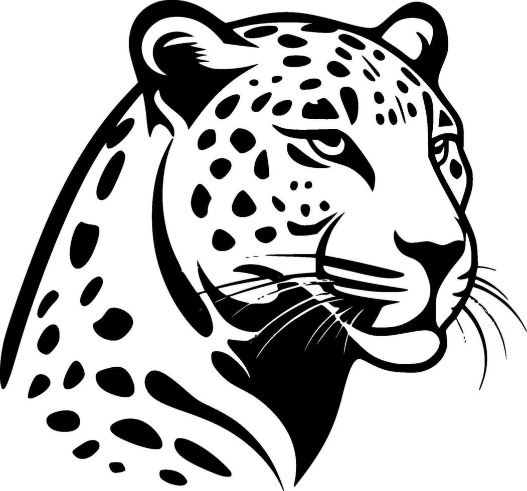 Leopard, schwarz und Weiß Vektor Illustration