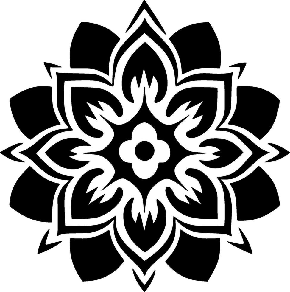 Mandala - - minimalistisch und eben Logo - - Vektor Illustration