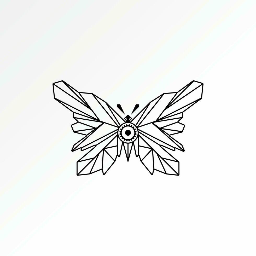 Logo Design Grafik Konzept kreativ Prämie abstrakt Vektor Lager einzigartig Schmetterling skizzieren mögen automatisch Roboter. verbunden zu Technik Tier Insekt Natur