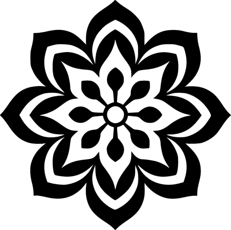 mandala - minimalistisk och platt logotyp - vektor illustration