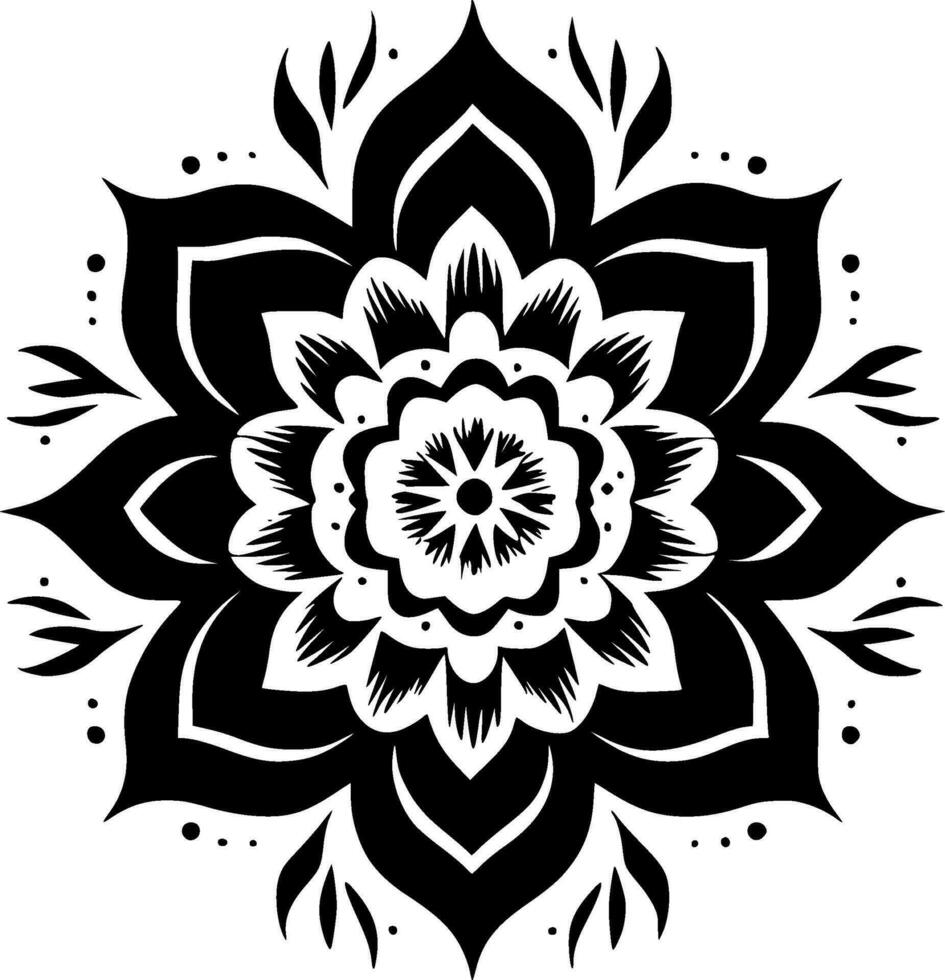 mandala - minimalistisk och platt logotyp - vektor illustration