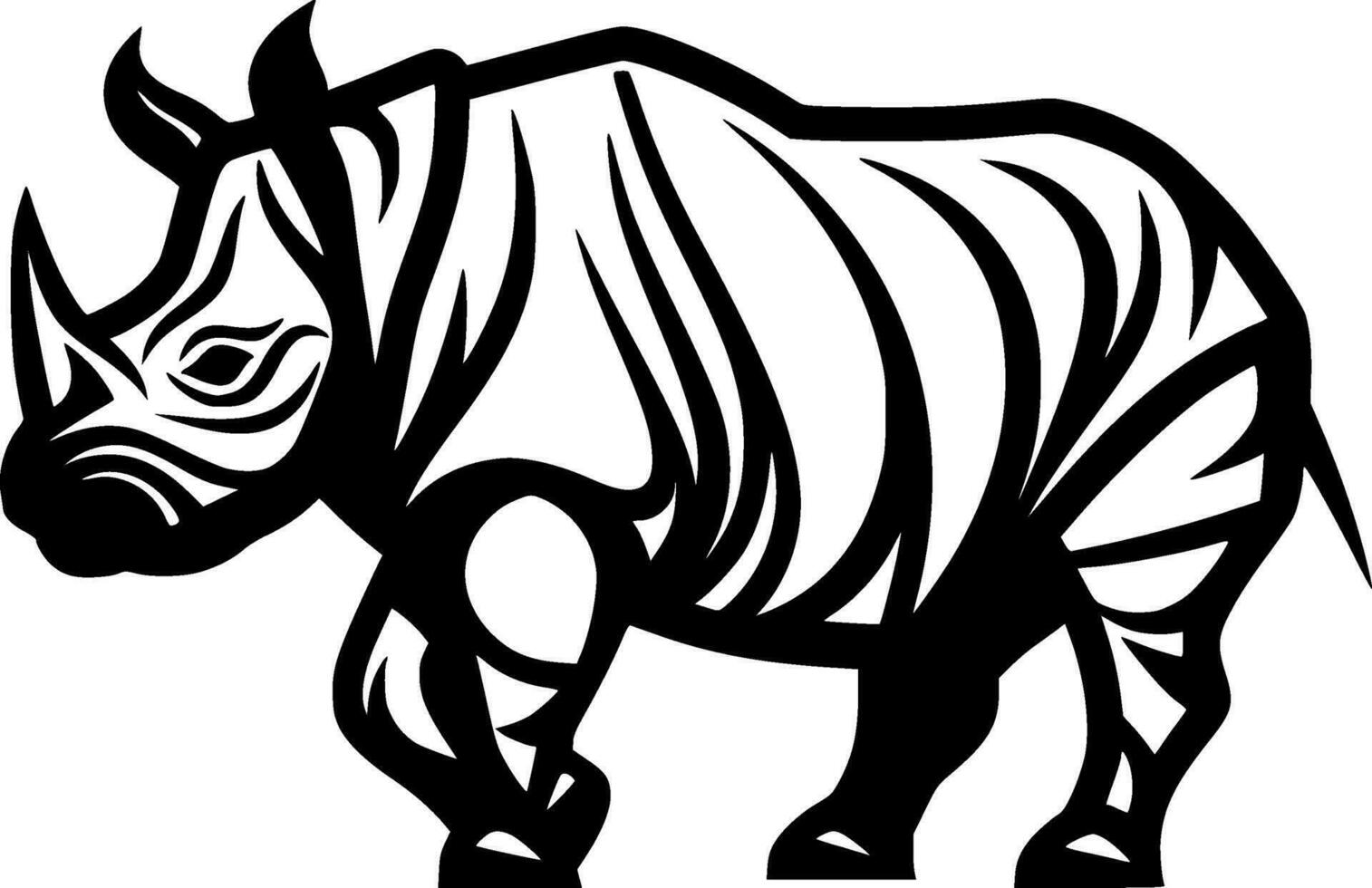 Nashorn - - minimalistisch und eben Logo - - Vektor Illustration