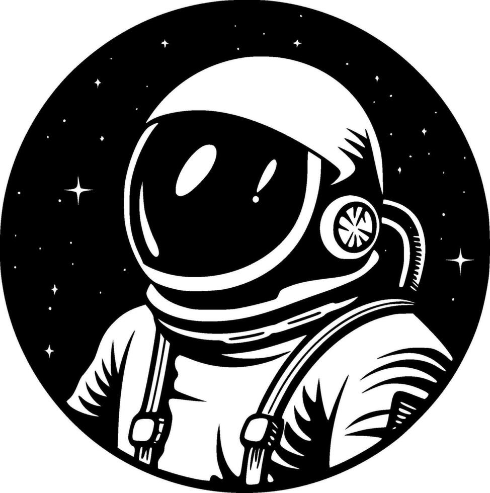 Astronaut, minimalistisch und einfach Silhouette - - Vektor Illustration