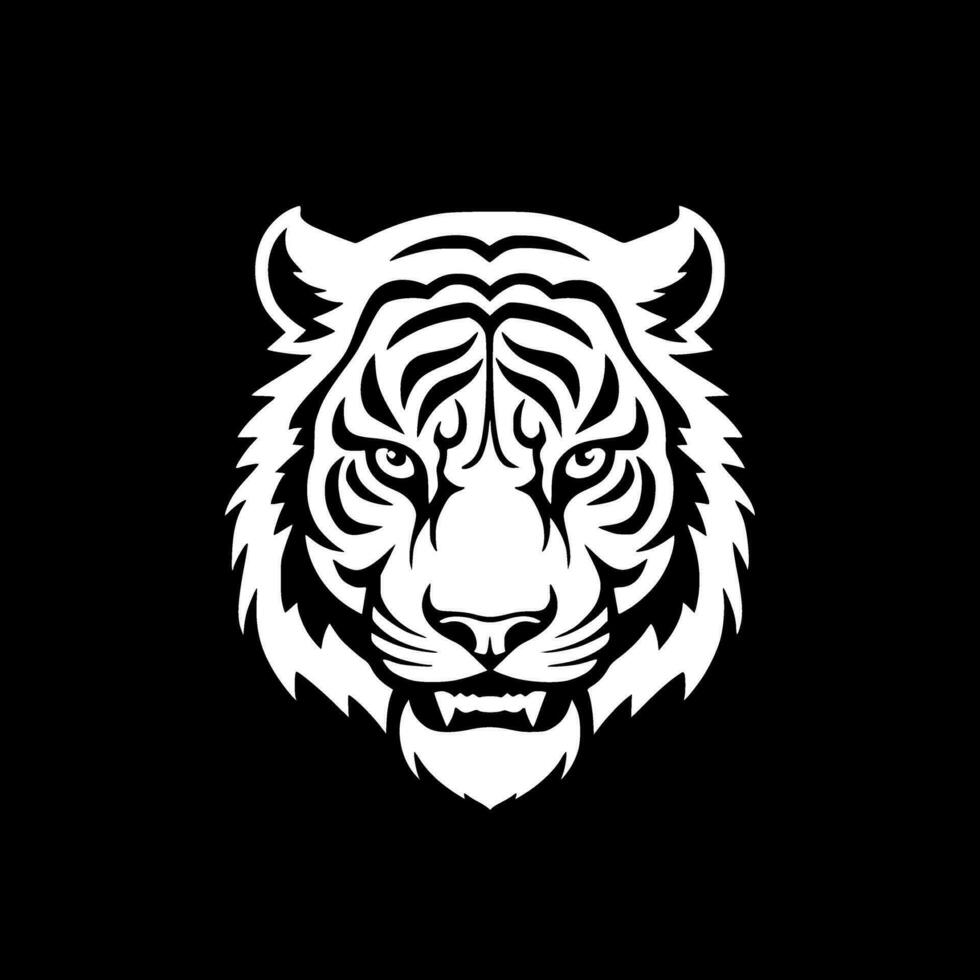 Tiger - - minimalistisch und eben Logo - - Vektor Illustration