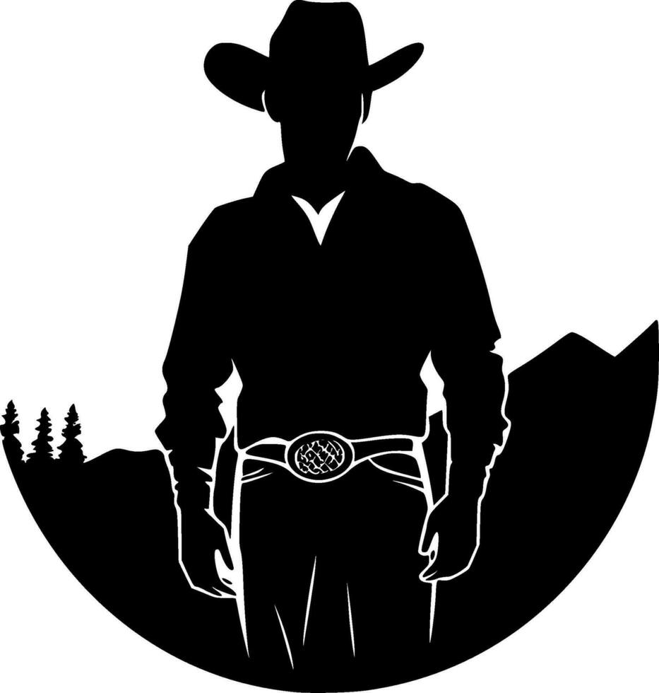 Western, minimalistisch und einfach Silhouette - - Vektor Illustration