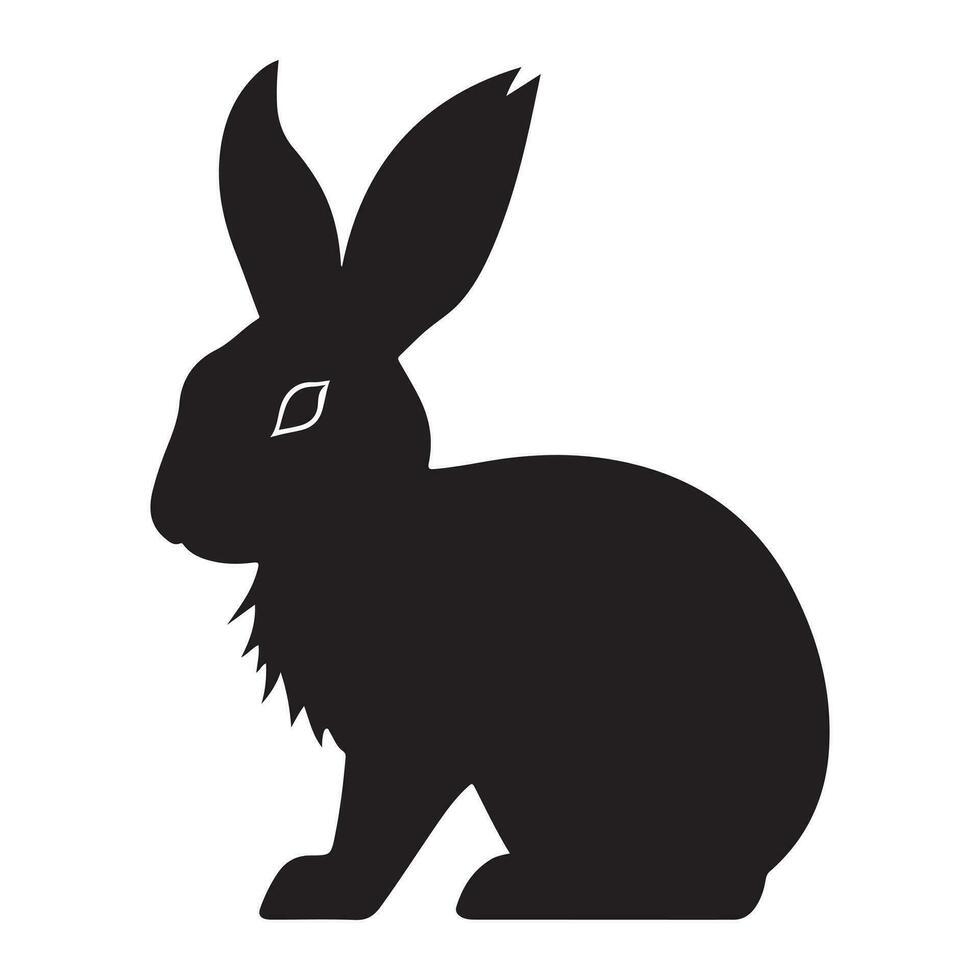 Hase schwarz Silhouette vektor