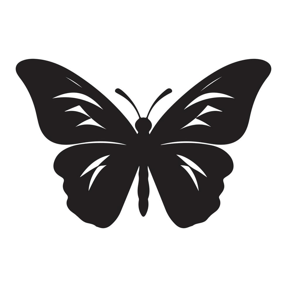 Schmetterling schwarz Silhouette vektor