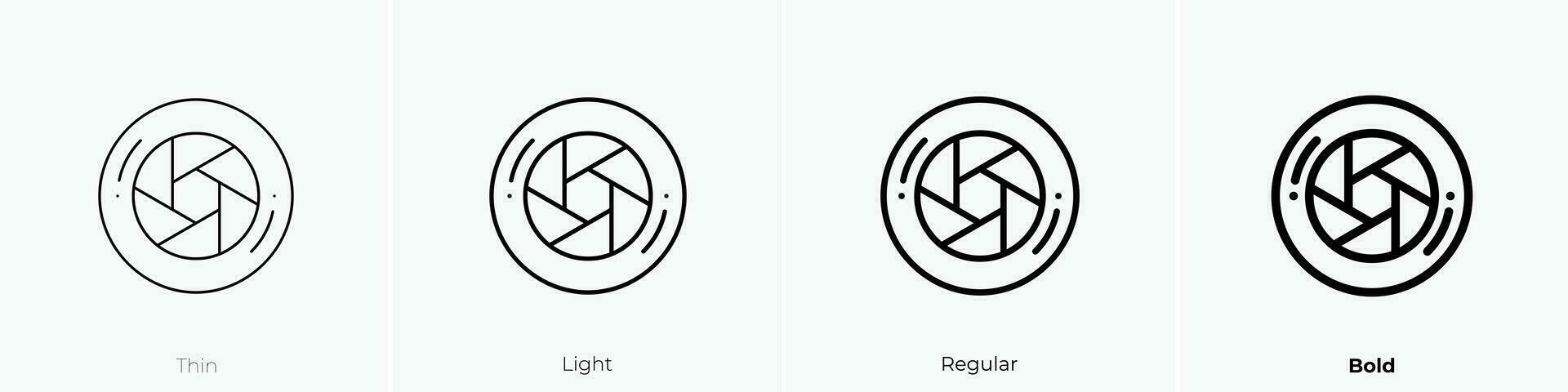 Verschluss Symbol. dünn, Licht, regulär und Fett gedruckt Stil Design isoliert auf Weiß Hintergrund vektor