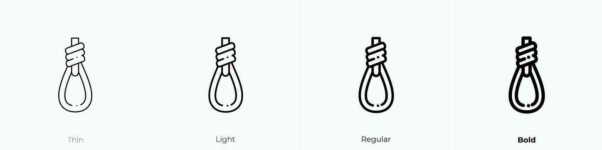 Seil Symbol. dünn, Licht, regulär und Fett gedruckt Stil Design isoliert auf Weiß Hintergrund vektor