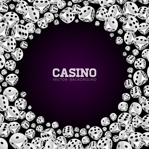 Casino illustration med flytande tärningar på vit bakgrund vektor
