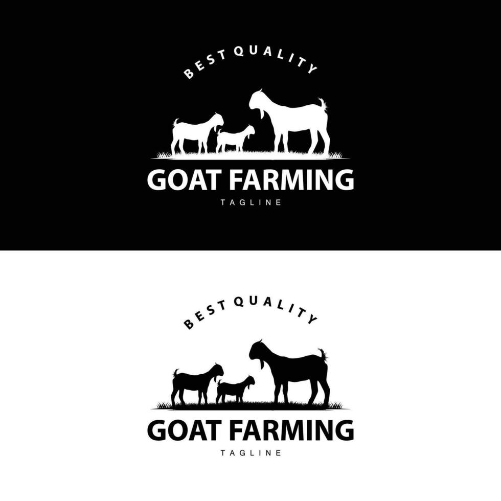 boskap get logotyp, enkel jordbruk silhuett design produkt varumärke mall illustration vektor