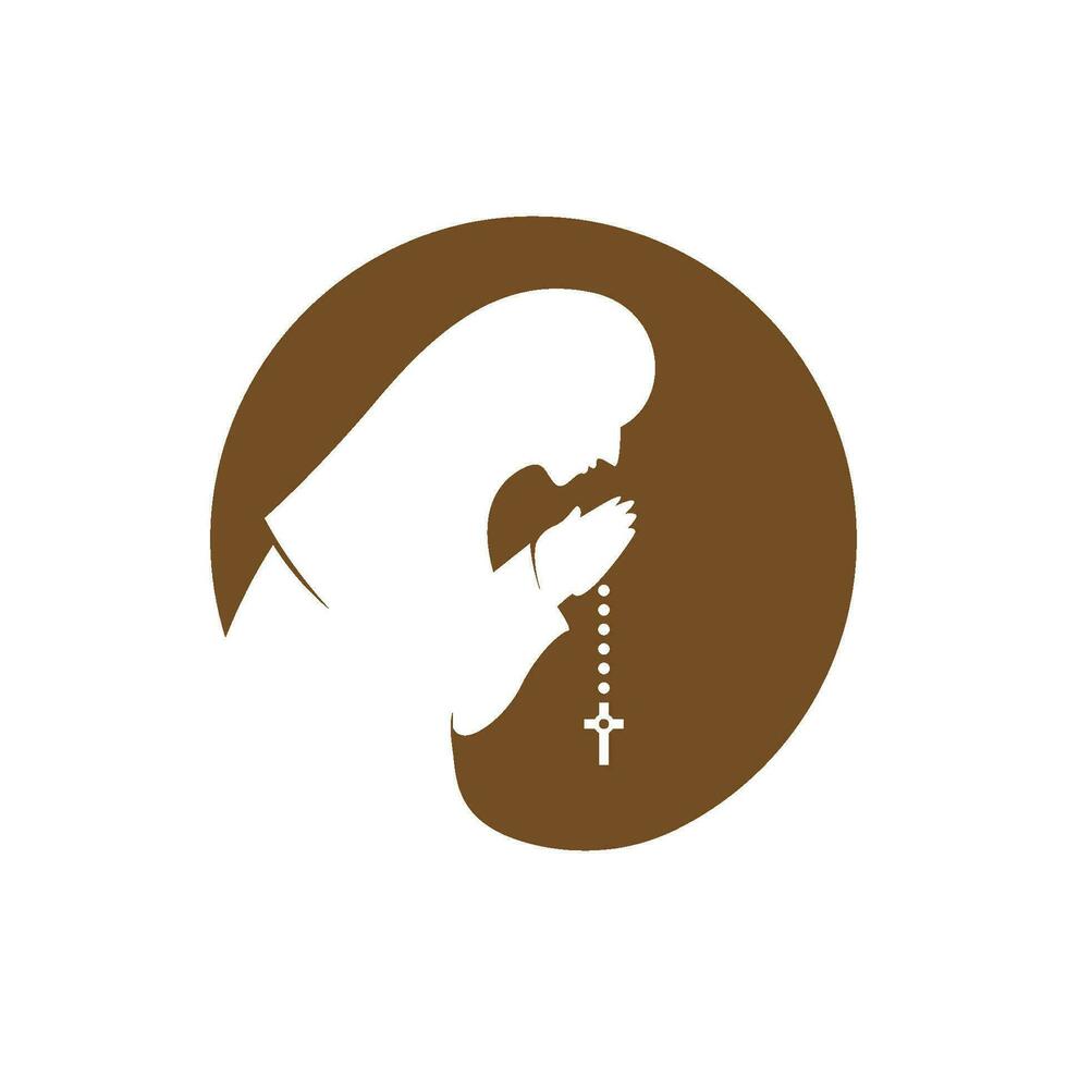 Nonne Symbol Logo Design vektor