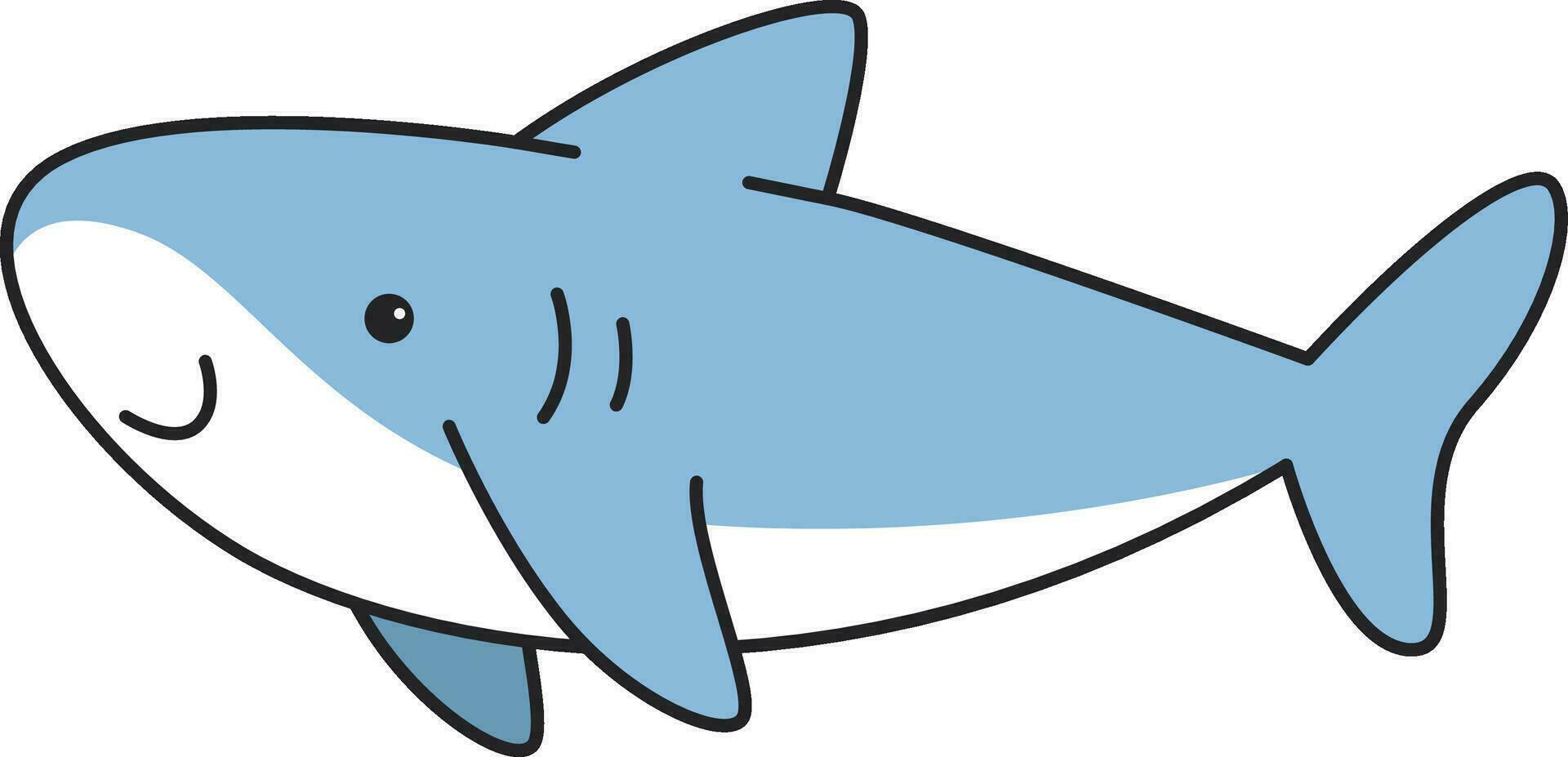 Hai Symbol. Meer Leben Ökosystem Fauna und Ozean Thema. isoliert Design. Vektor Illustration
