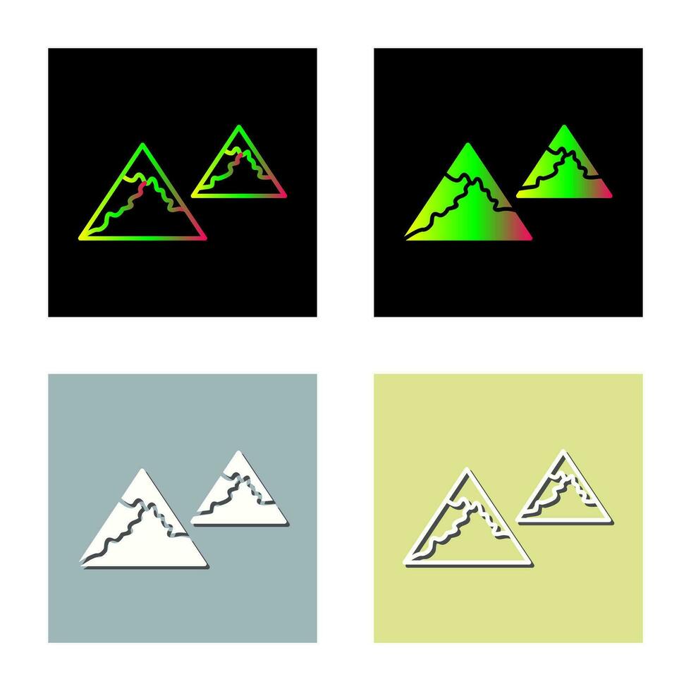unik bergen vektor ikon