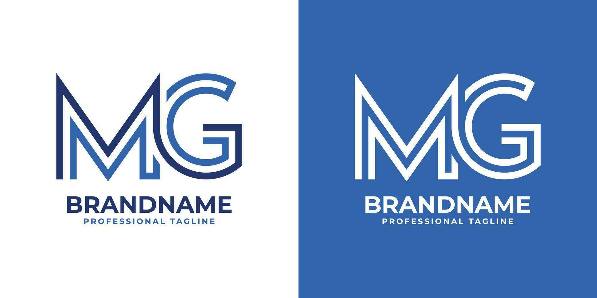 Brief mg Linie Monogramm Logo, geeignet zum Geschäft mit mg oder gm Initialen. vektor