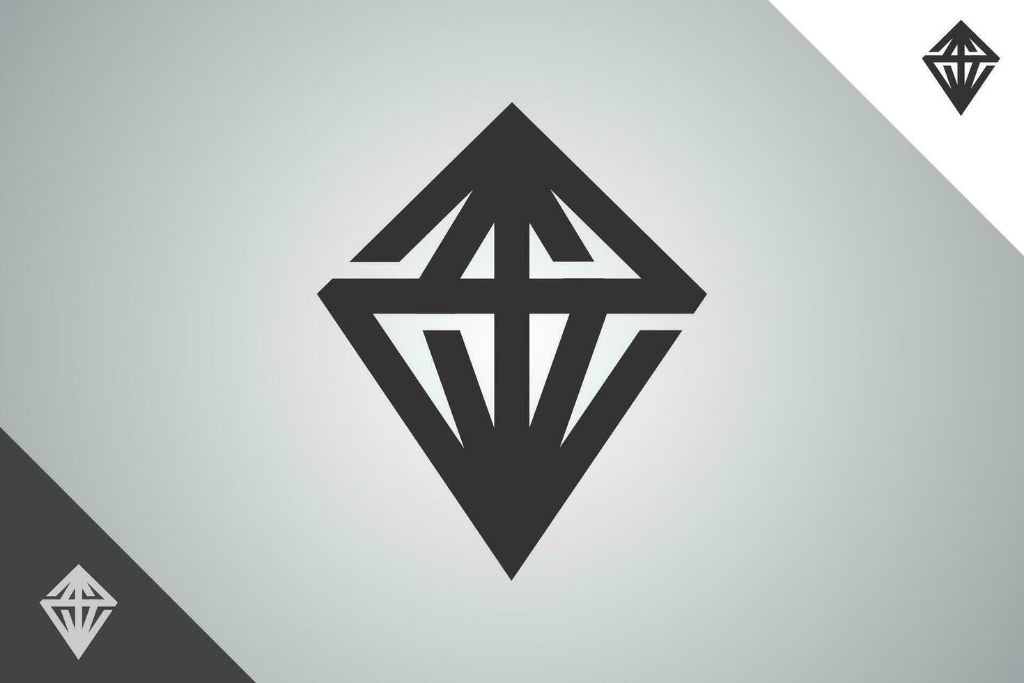 Diamant modern Logotyp. perfekt und minimal Logo zum Geschäft verbunden zu Kunst, Design und Kreativität Industrie. isoliert Hintergrund. Vektor eps 10.