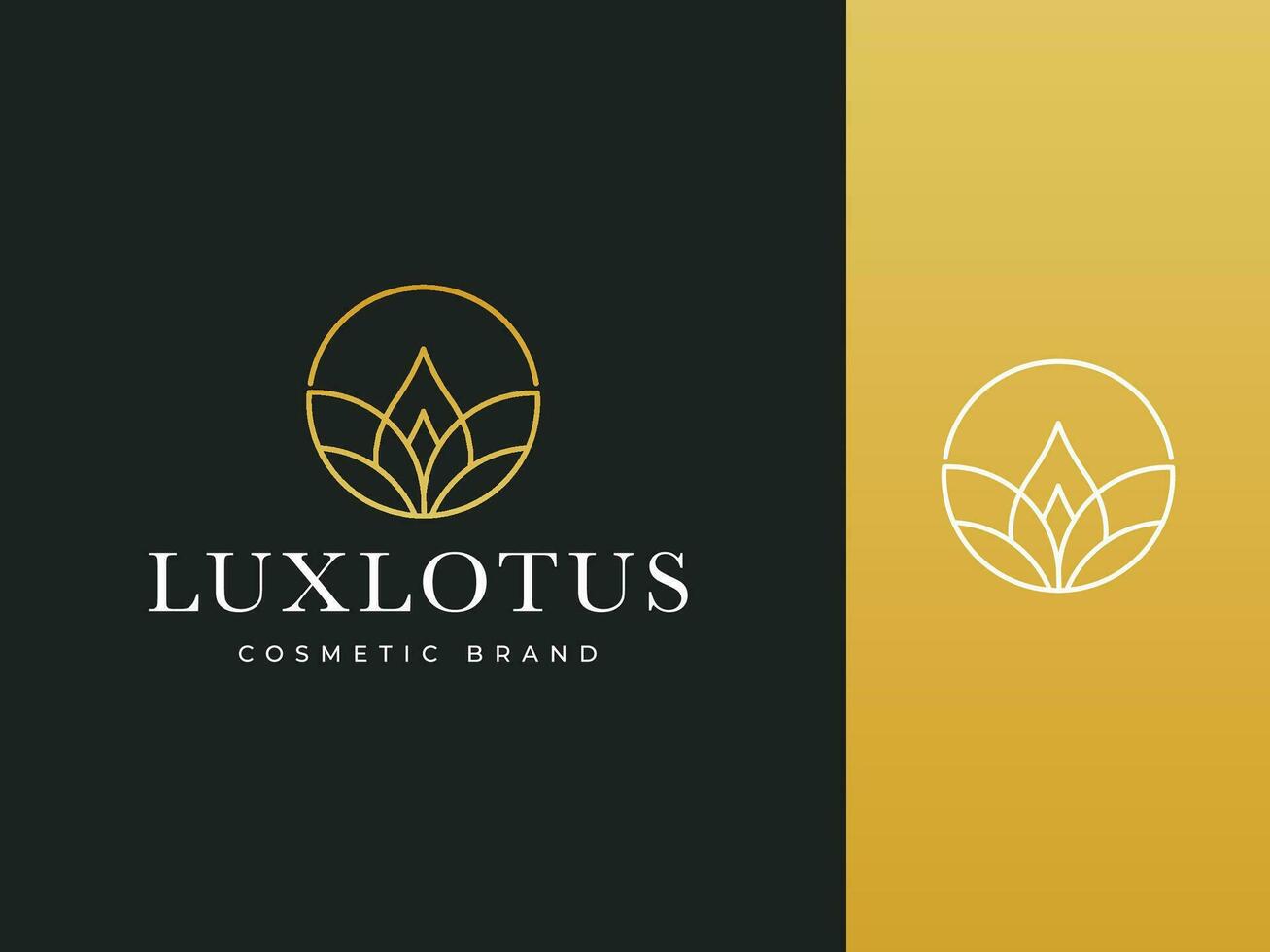 Luxus Lotus Logo Vorlage und editierbar vektor