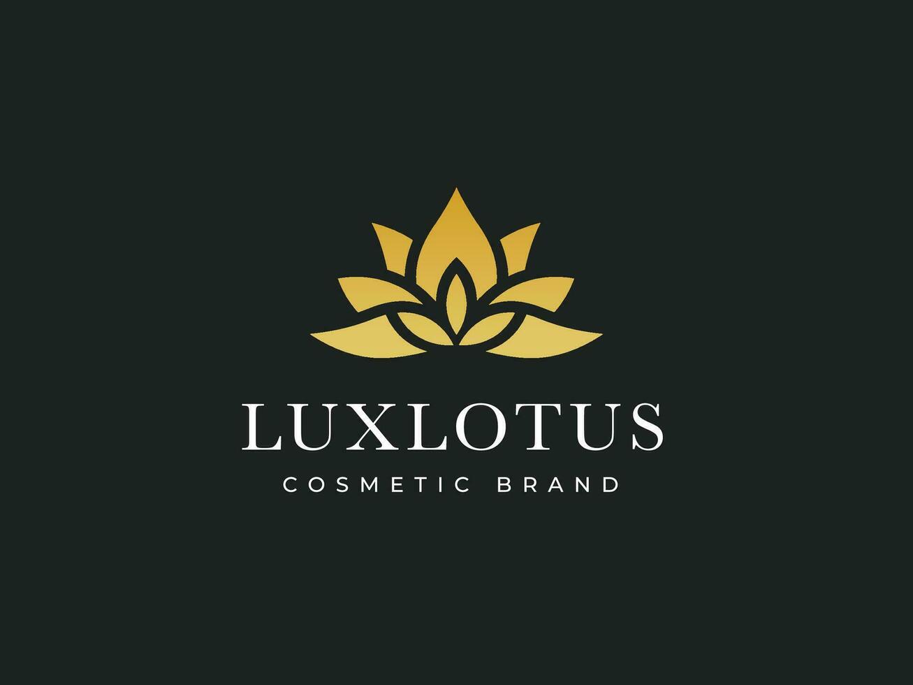 Luxus Lotus Logo Vorlage und editierbar vektor