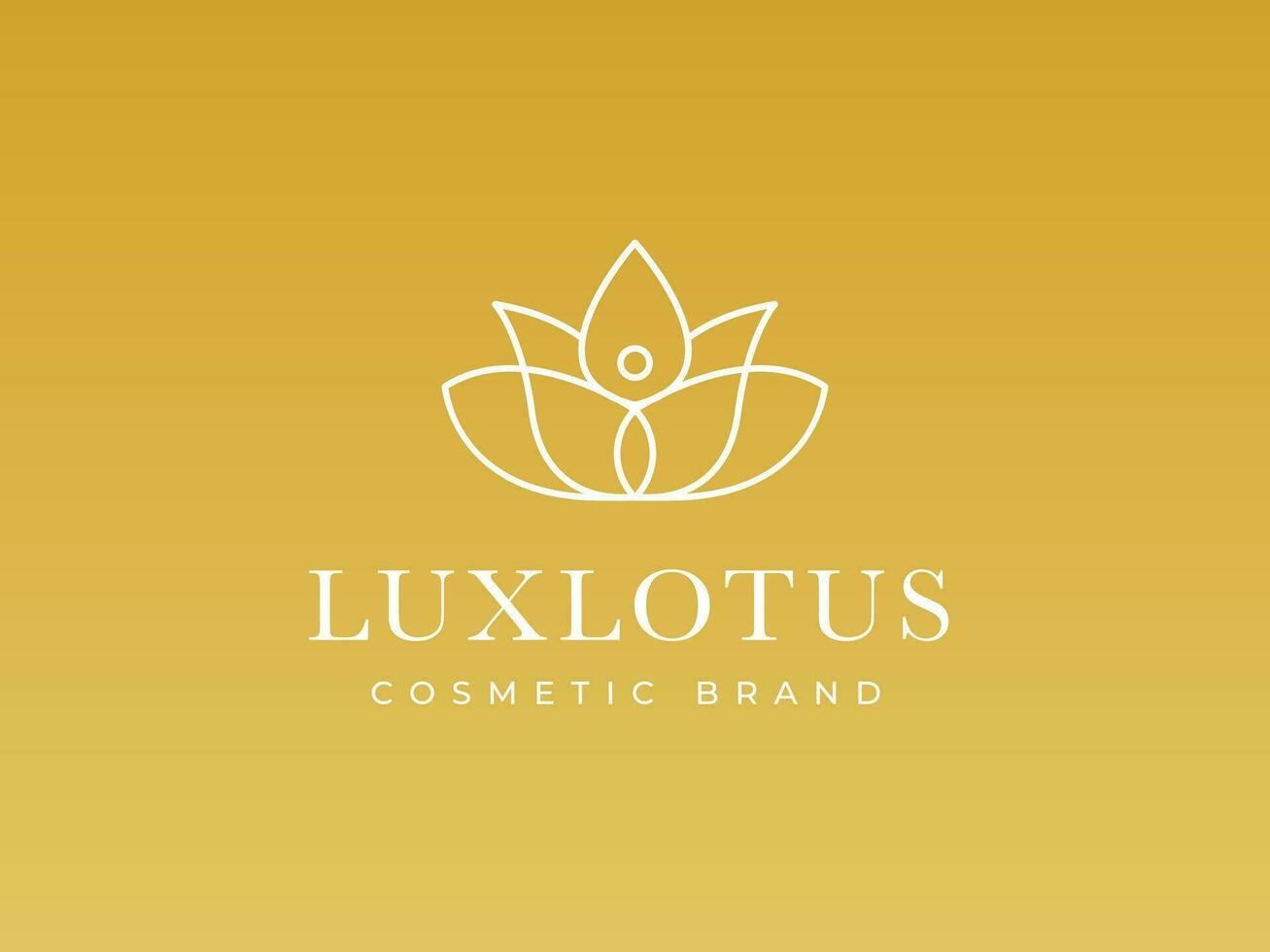 Luxus Lotus Logo Vorlage und editierbar vektor