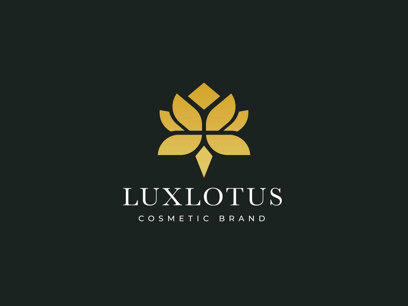 Luxus Lotus Logo Vorlage und editierbar vektor