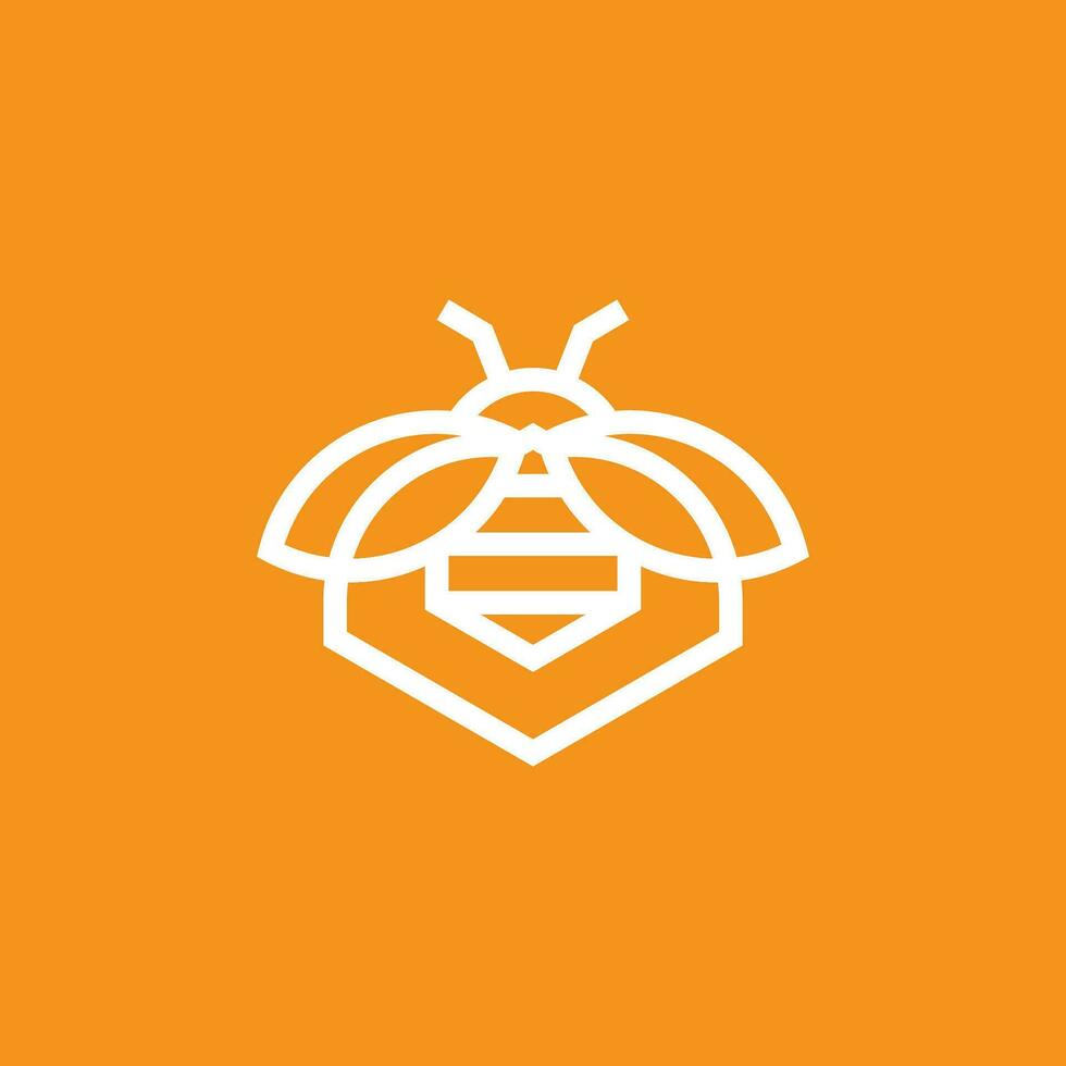 modern und einfach Biene Logo Konzept vektor
