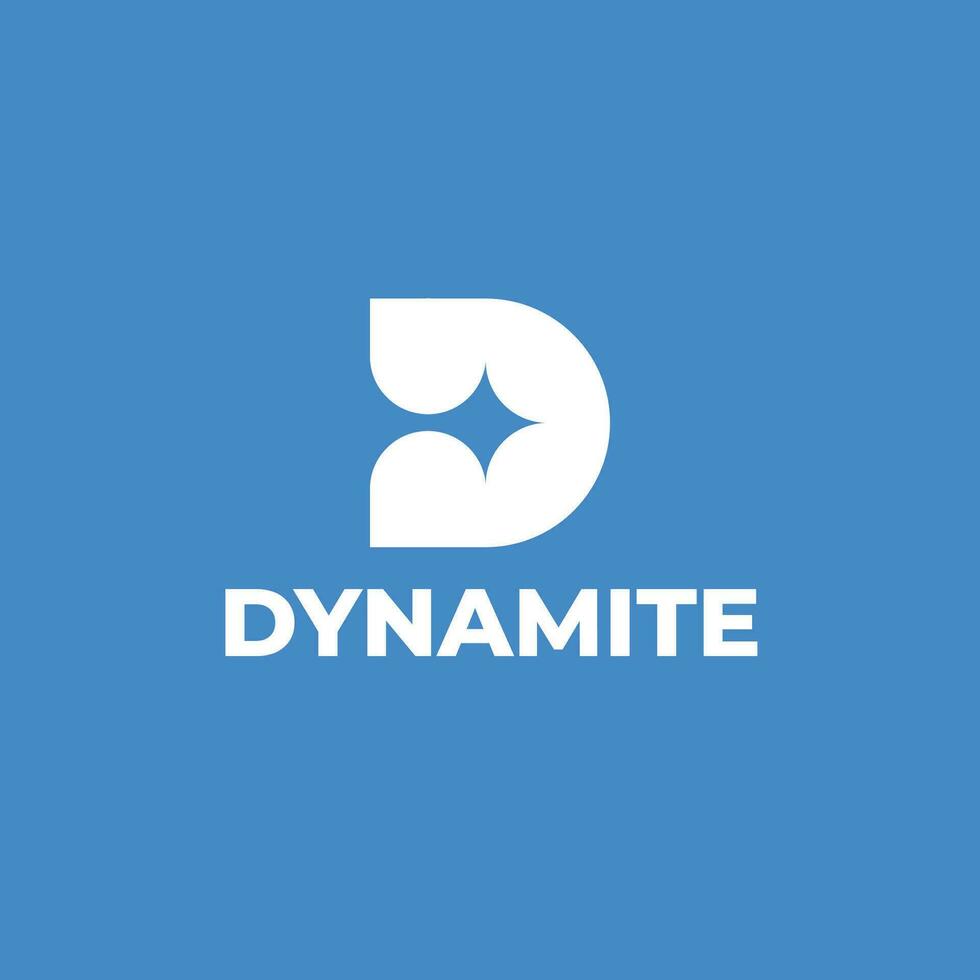 Brief d zum Dynamite Logo Vorlage vektor