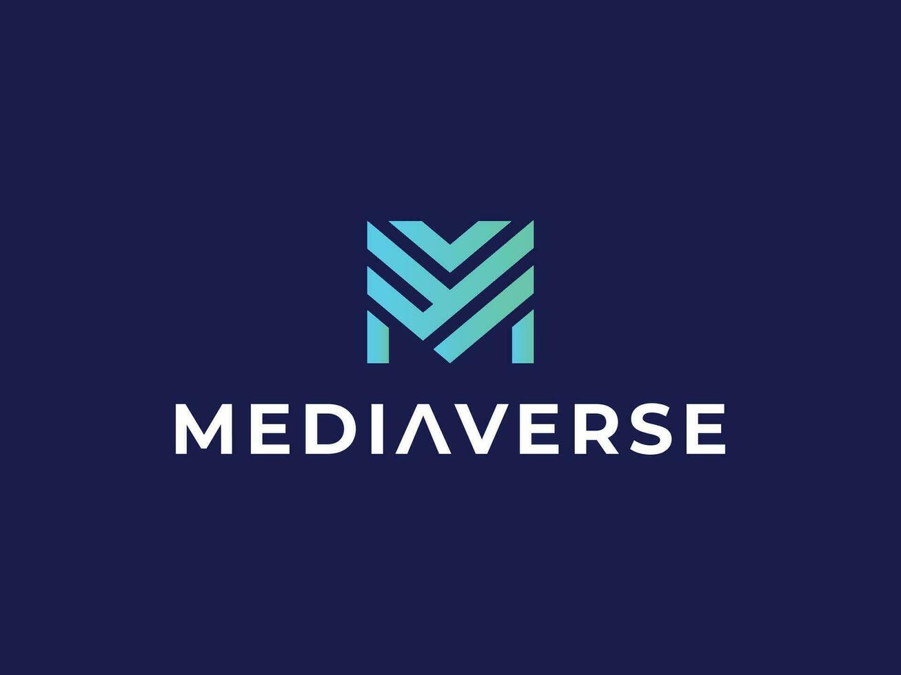 mediavers med första m logotyp mall vektor