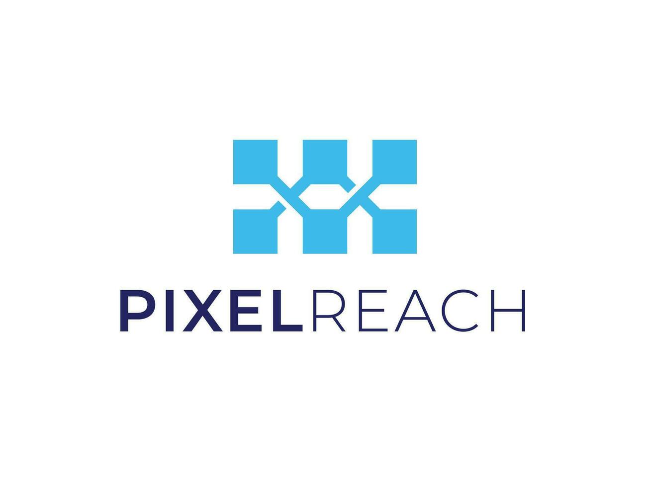 modern logotyp begrepp för pixel tech vektor