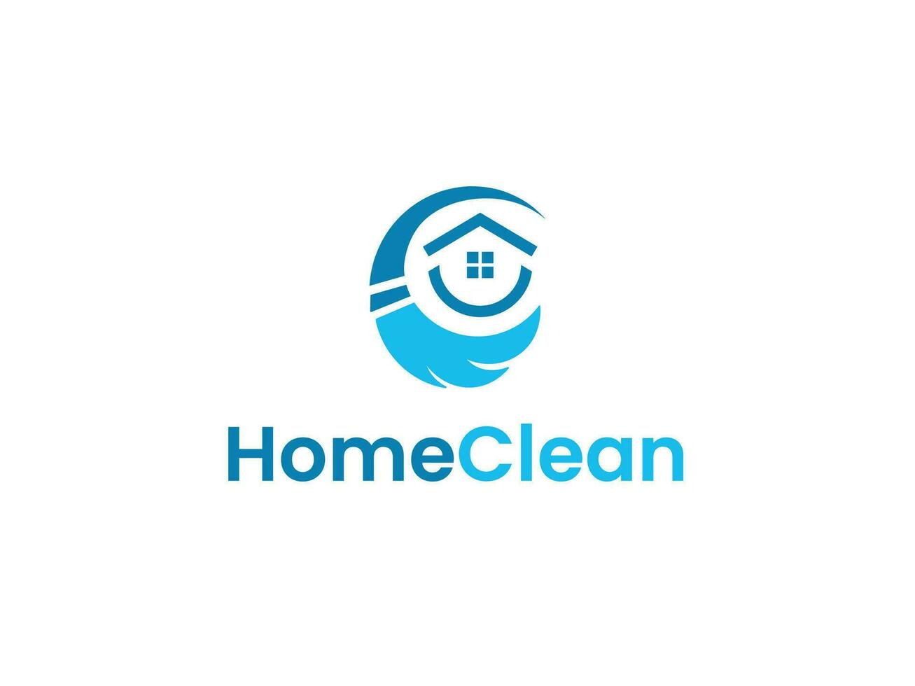 Zuhause Reinigung und Bedienung Logo Vorlage vektor