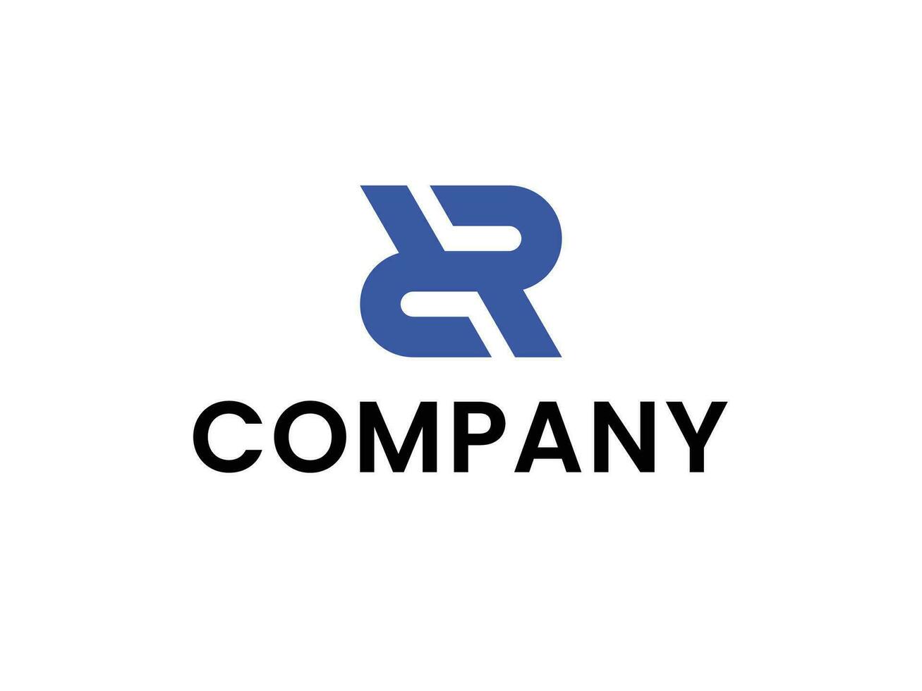 reparera företag med första r logotyp begrepp vektor