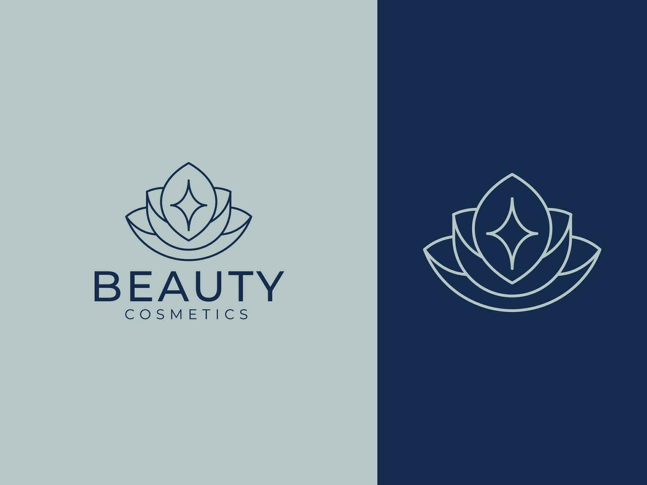 skönhet och feminin logotyp begrepp för kosmetisk och spa företag vektor