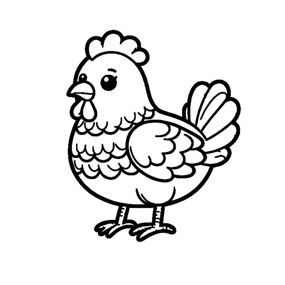 kyckling mönster färg bok vektor