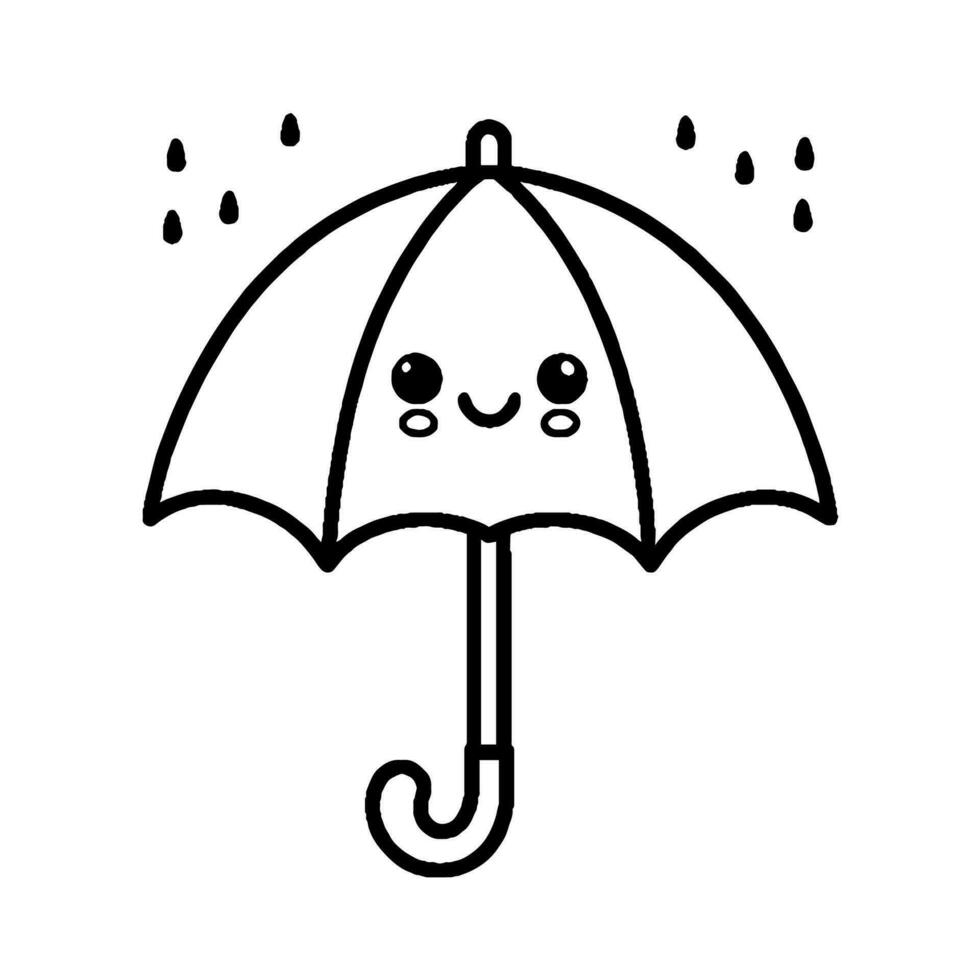 Regenschirm Muster Färbung Buch vektor