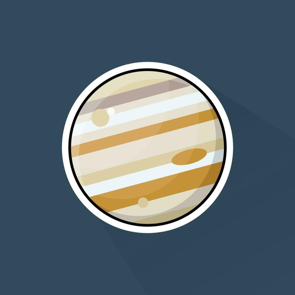 Illustration Vektor von Jupiter im eben Design