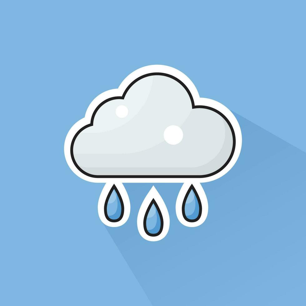 illustration vektor av regn ikon i platt design