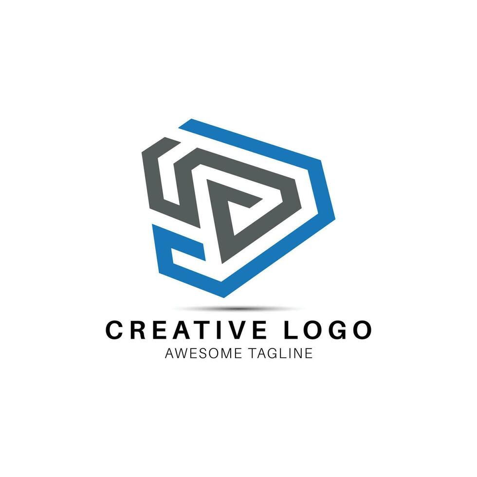 sc brev kreativ logotyp design ikon vektor
