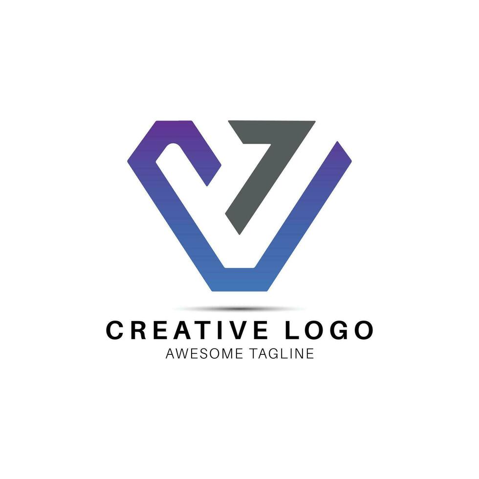 Lebenslauf Brief kreativ Logo Design Symbol vektor