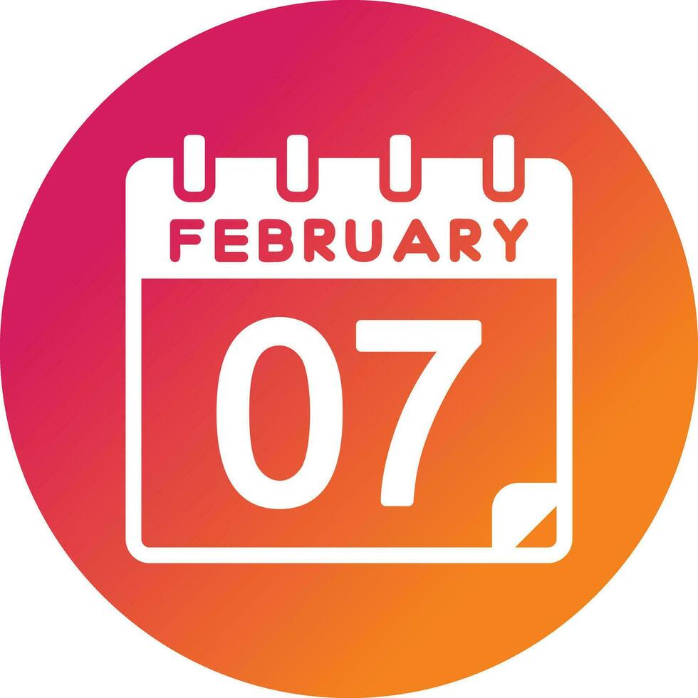 7 Februar Vektor Symbol