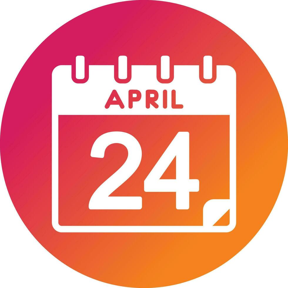 24 april vektor ikon