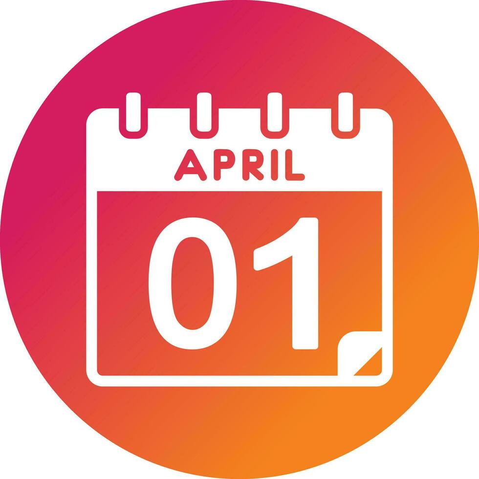 1 april vektor ikon