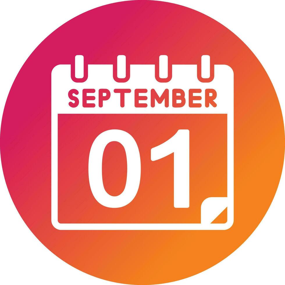 1 september vektor ikon