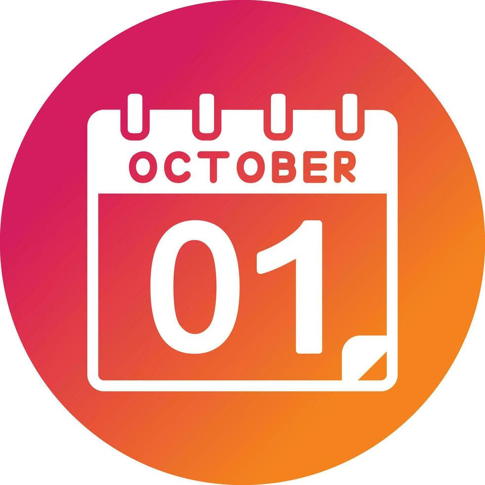 1 Oktober Vektor Symbol