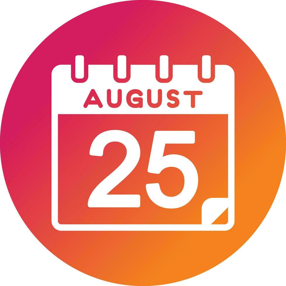 25 August Vektor Symbol