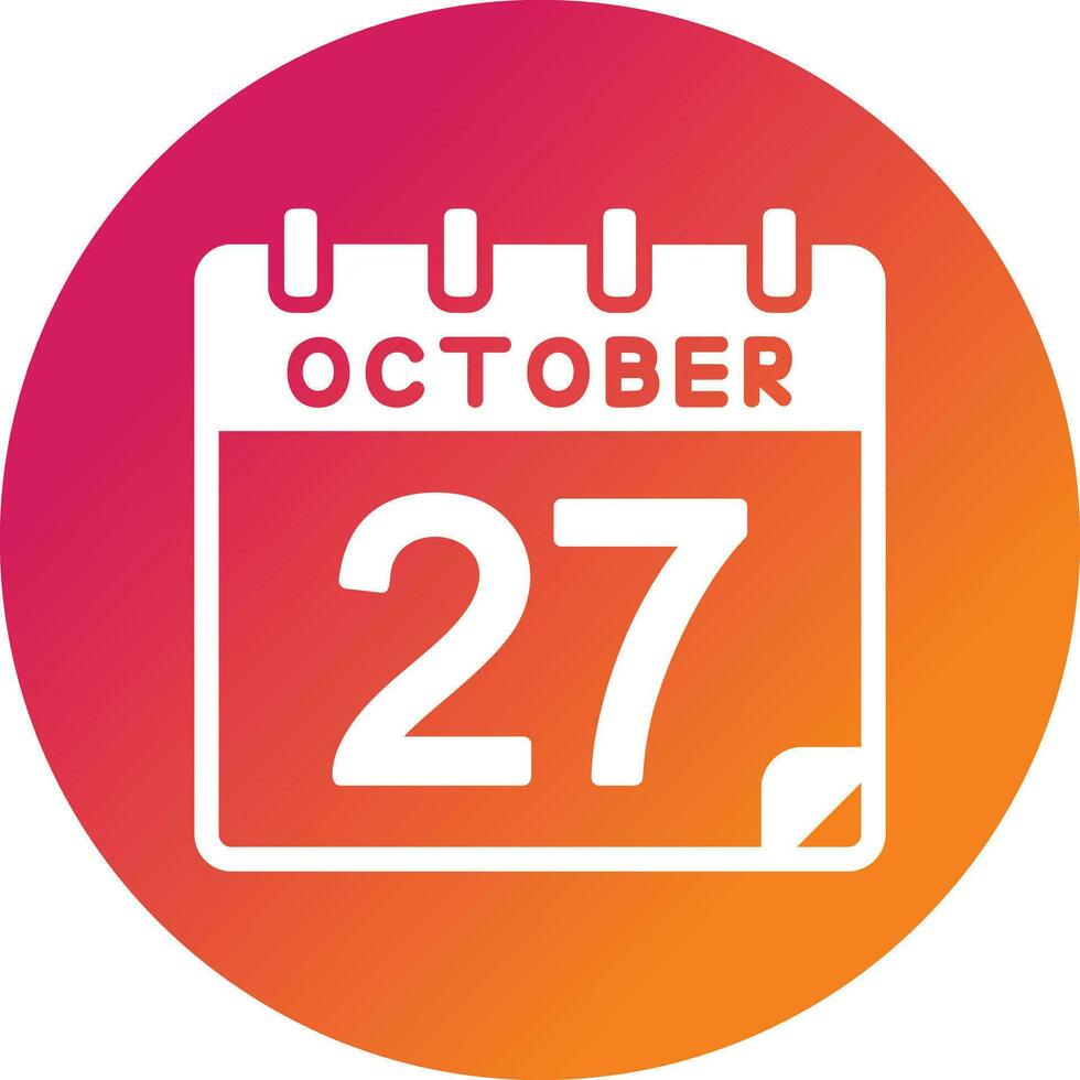 27 oktober vektor ikon