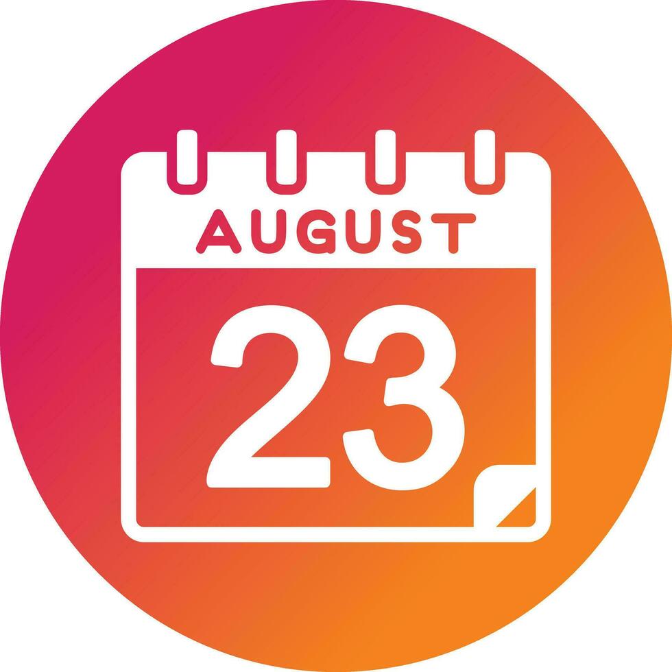 23 August Vektor Symbol