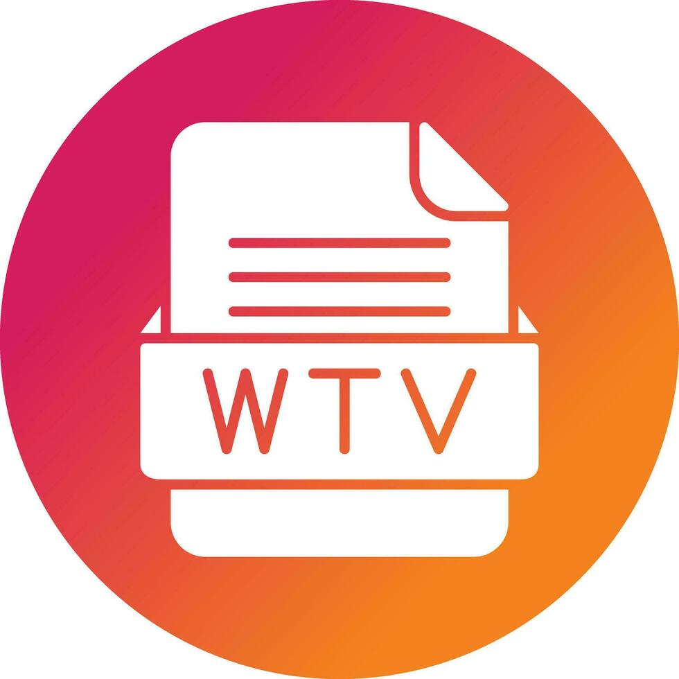 wtv Datei Format Vektor Symbol