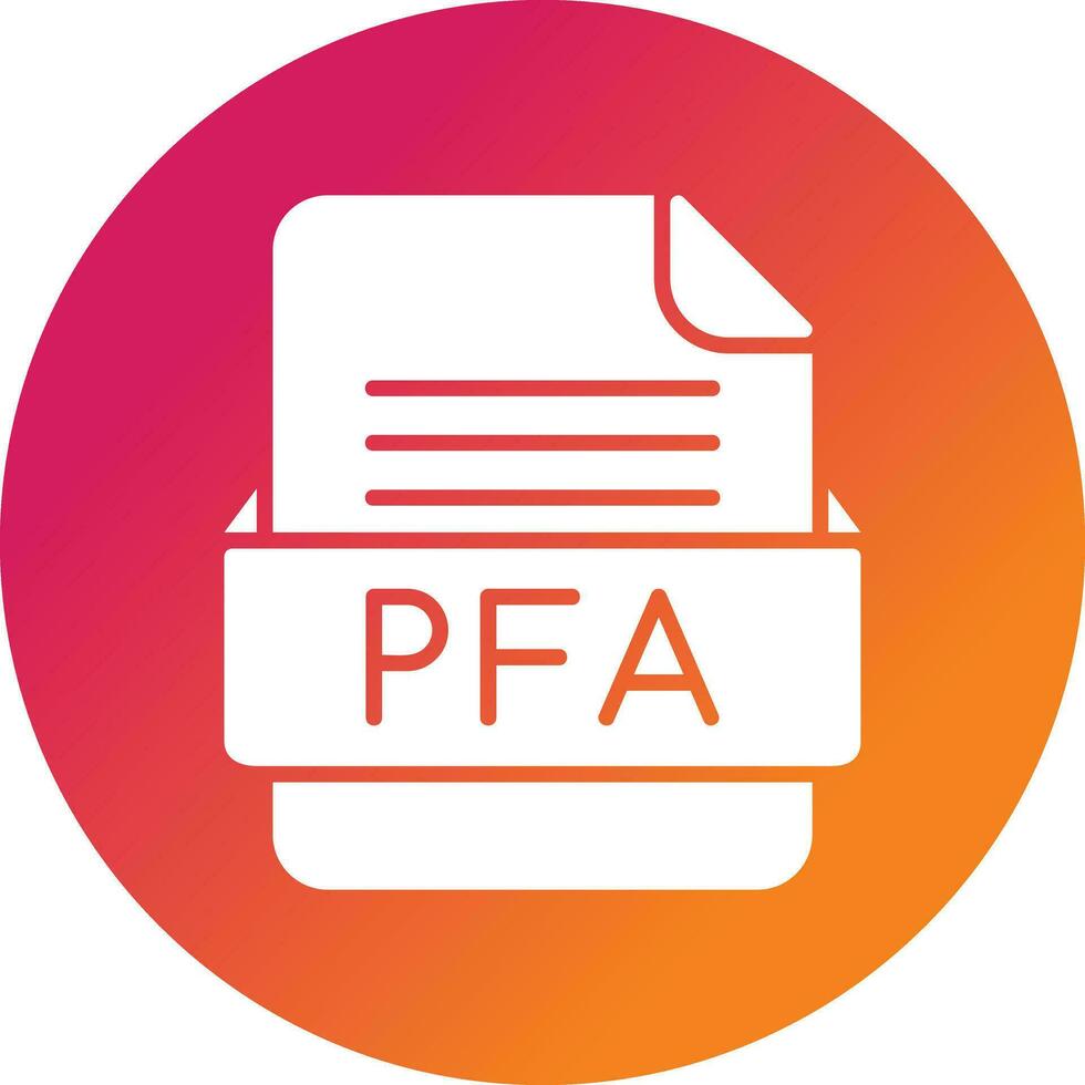 pfa fil formatera vektor ikon