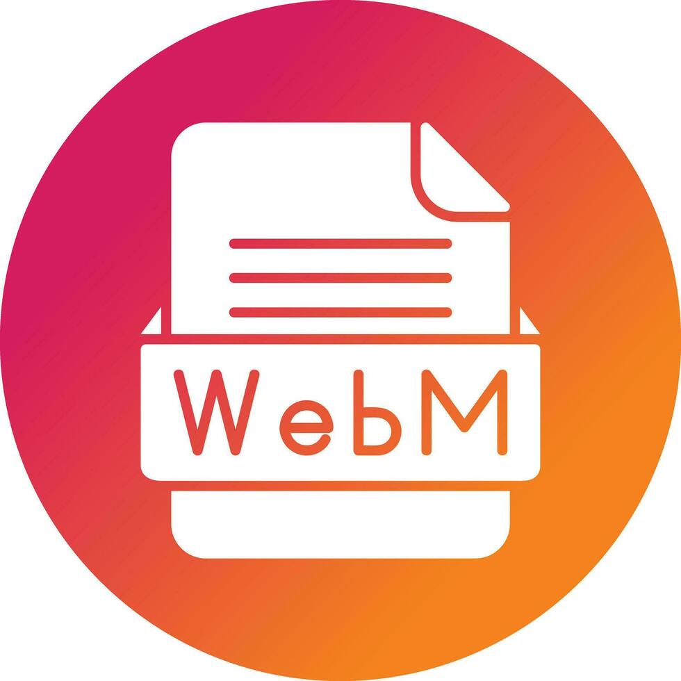 webm fil formatera vektor ikon