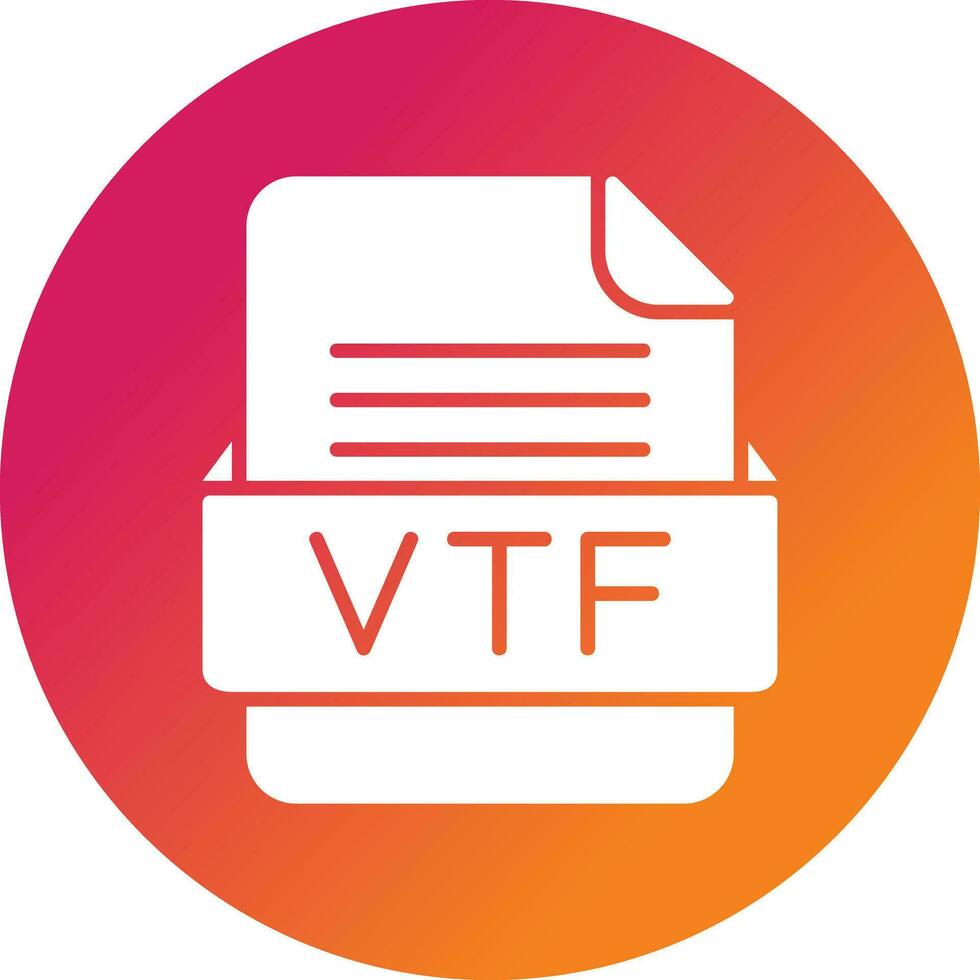 vtf fil formatera vektor ikon