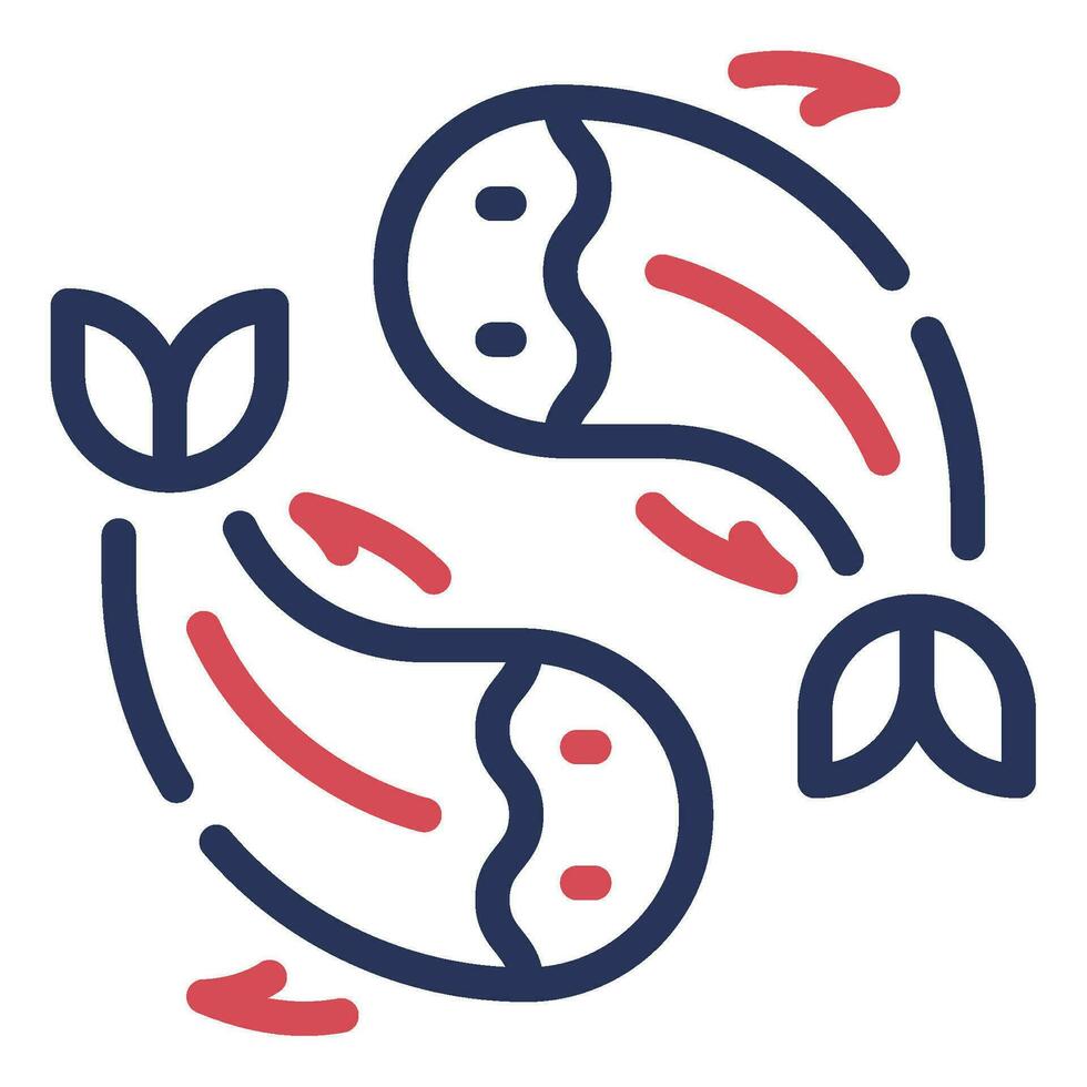 Koi Symbol Illustration, zum uiux, Infografik, usw vektor